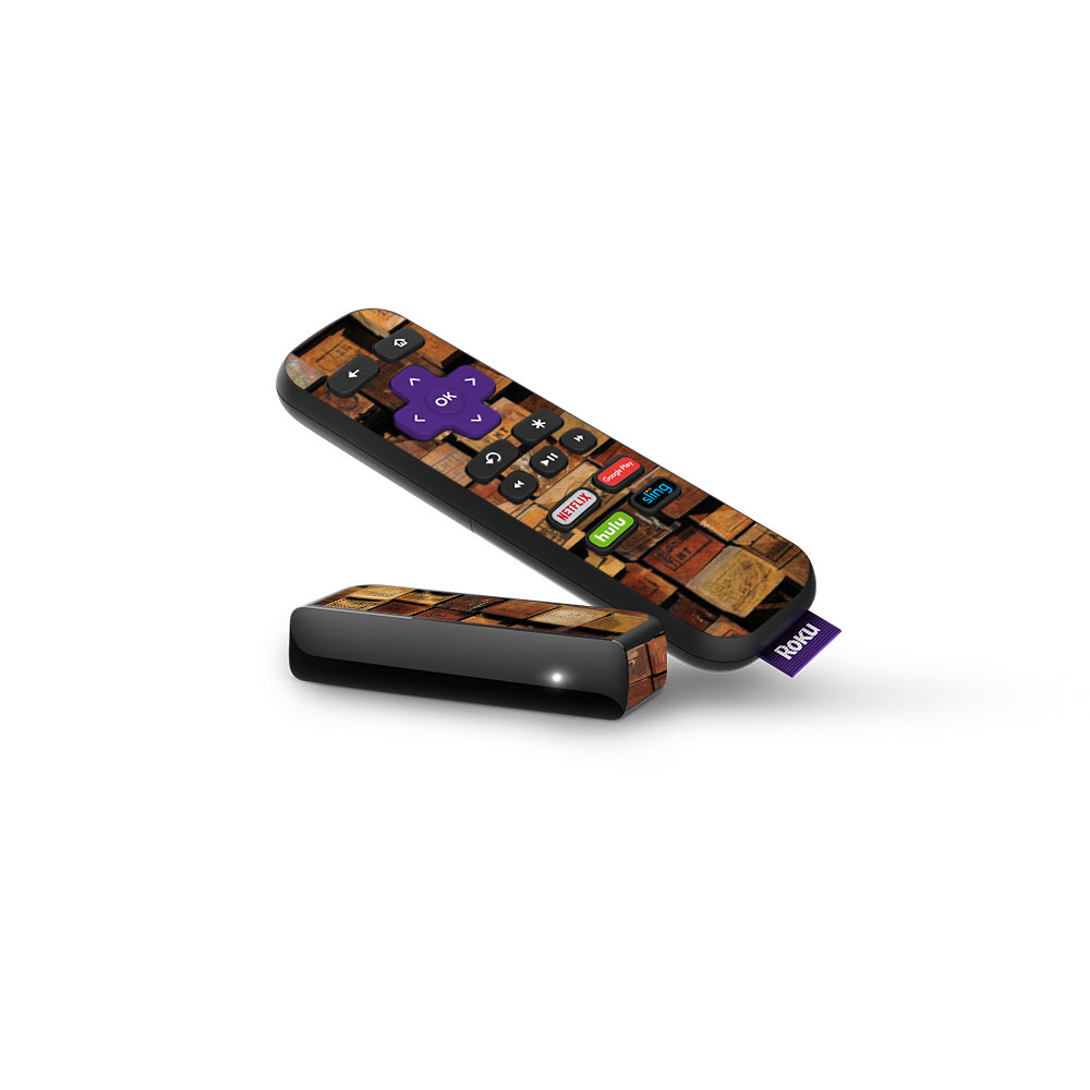 ROEXP-Stacked Wood Skin for Roku Express Remote - Stacked Wood -  MightySkins