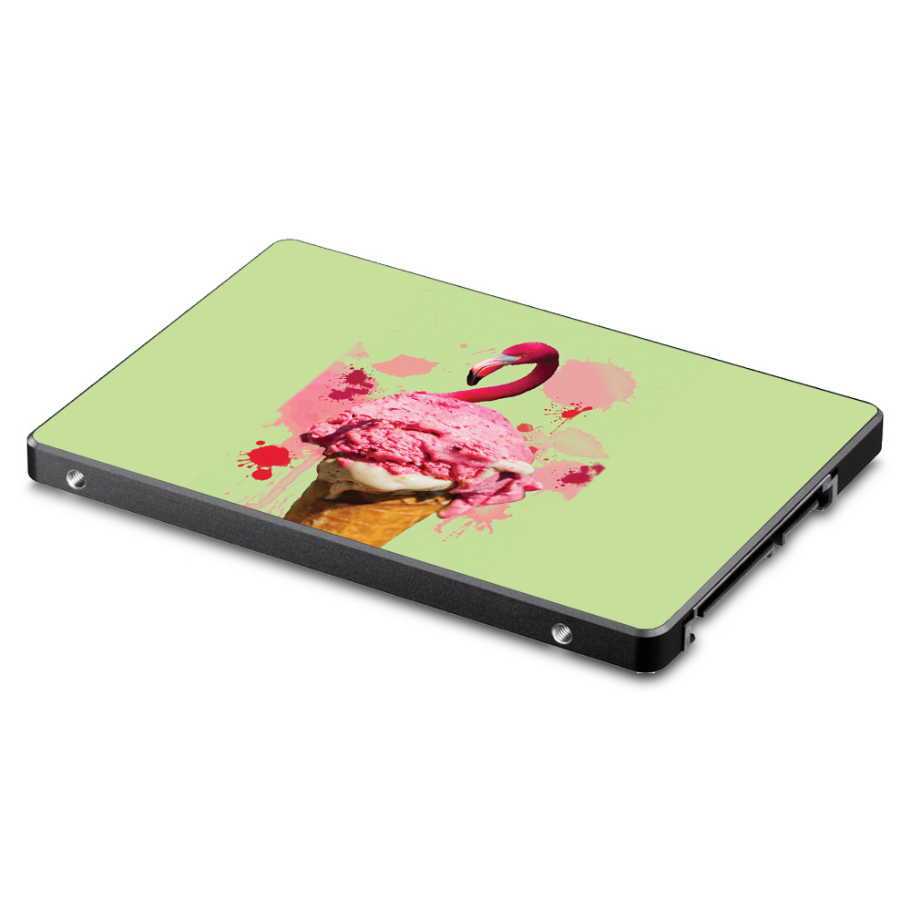 SA850EV-Flamingo Ice Cream Skin for Samsung 850 & 860 Evo 2.5 in. SSD - Flamingo Ice Cream -  MightySkins