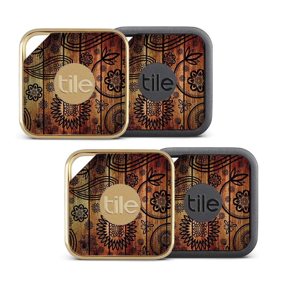 Picture of MightySkins TILEPRO-Wooden Floral Skin for Tile Pro Sport & Style Smart - Wooden Floral - Pack of 4
