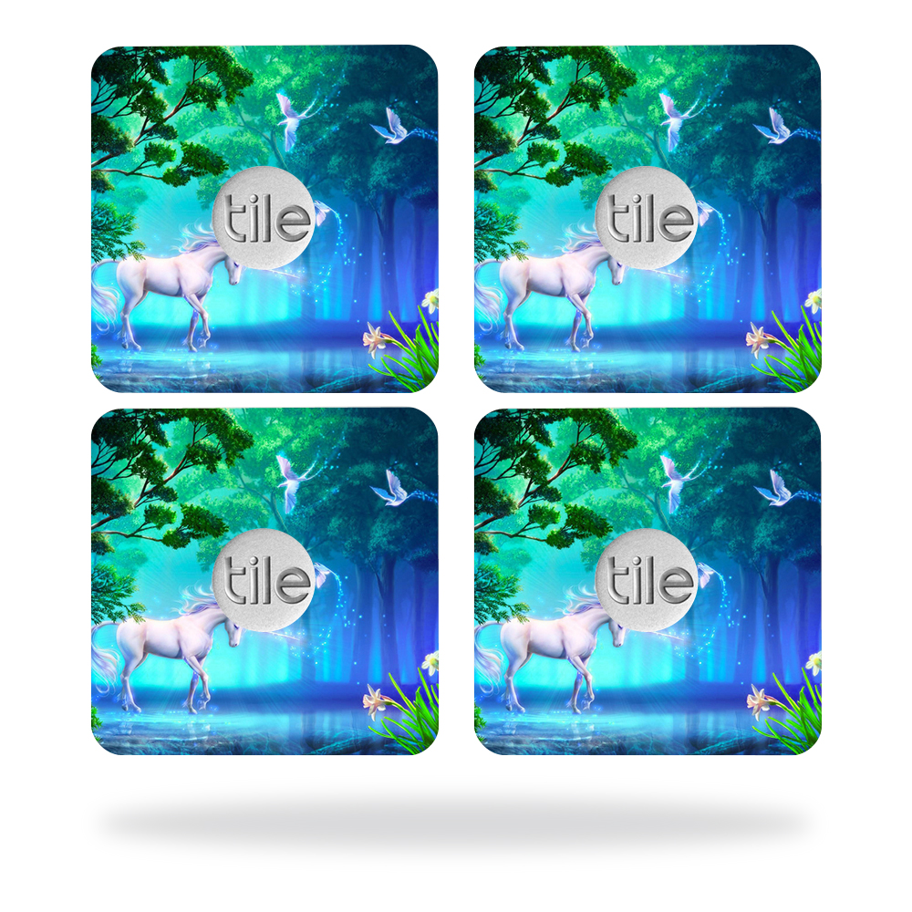 Picture of MightySkins TILESL2-Unicorn Fantasy Skin for Tile Slim Key Finder Wrap Cover Sticker - Unicorn Fantasy - Pack of 4