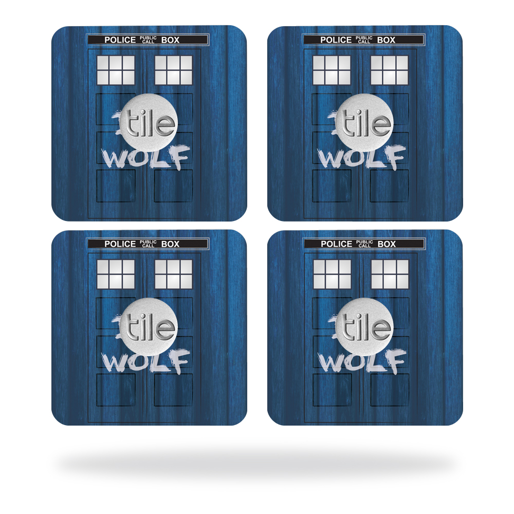 Picture of MightySkins TILESL2-Time Lord Box Skin for Tile Slim Key Finder Wrap Cover Sticker - Time Lord Box - Pack of 4