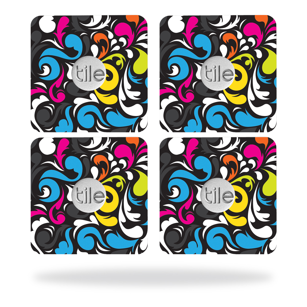 Picture of MightySkins TILESL2-Swirly Skin for Tile Slim Key Finder Wrap Cover Sticker - Swirly - Pack of 4