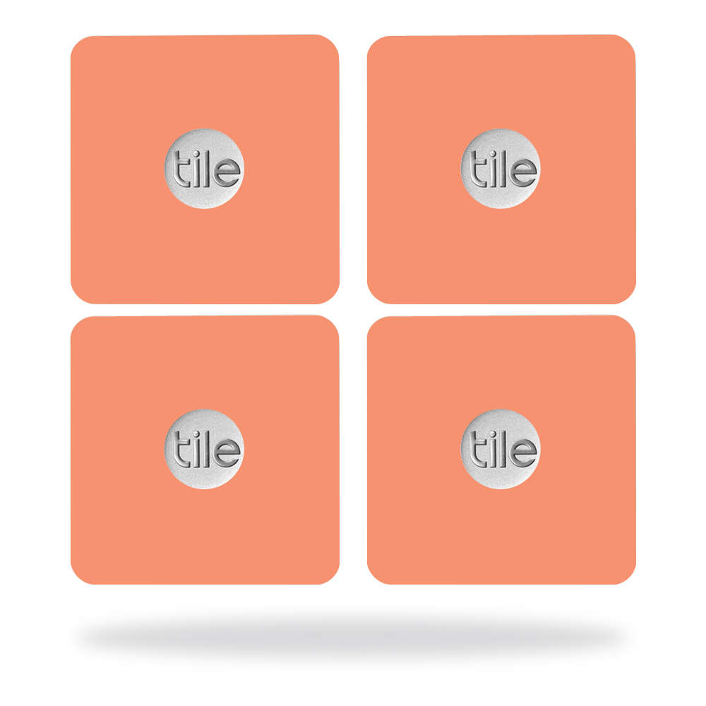 Picture of MightySkins TILESL2-Solid Peach Skin for Tile Slim Key Finder Wrap Cover Sticker - Solid Peach - Pack of 4