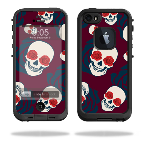 LIFIP5S-Skulls N Roses Skin for Lifeproof iPhone 5S Case - Skulls N Roses -  MightySkins