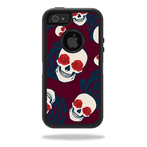 OTDIP5-Skulls N Roses Skin for Otterbox Defender iPhone 5S Case - Skulls N Roses -  MightySkins