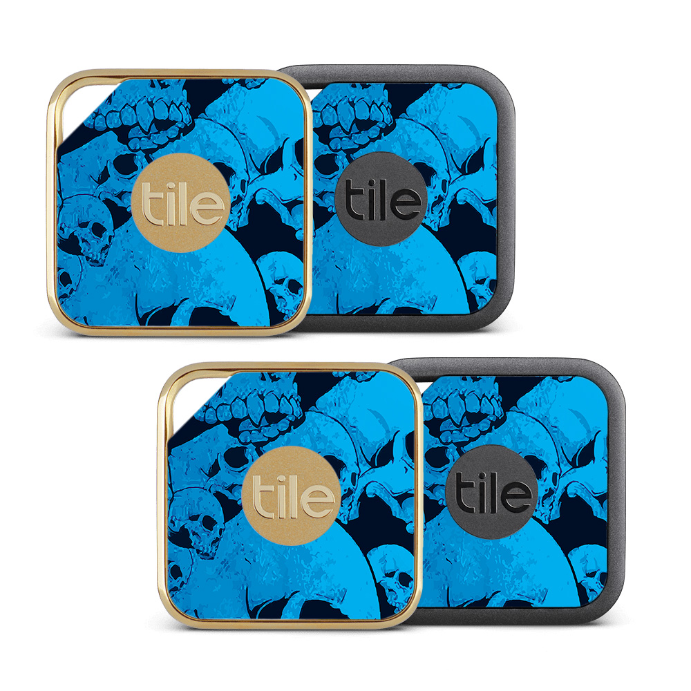 Picture of MightySkins TILEPRO-Blue Skulls Skin for Tile Pro Sport & Style Smart - Blue Skulls - Pack of 4