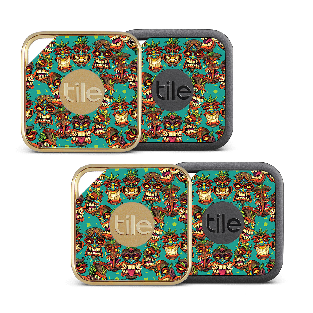 Picture of MightySkins TILEPRO-Crazy Tikis Skin for Tile Pro Sport & Style Smart - Crazy Tikis - Pack of 4