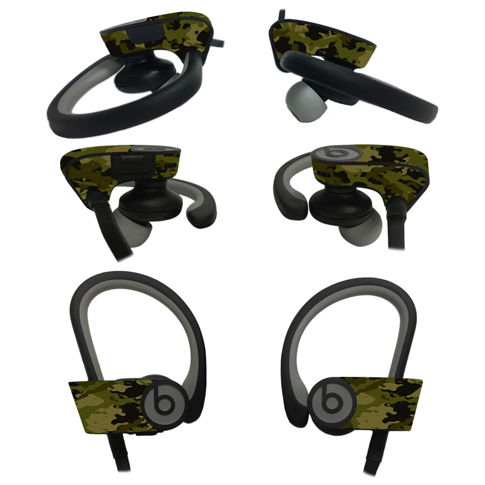 BEPOB2-Green Camouflage Skin for Beats Powerbeats2 Headphones - Green Camouflage -  MightySkins