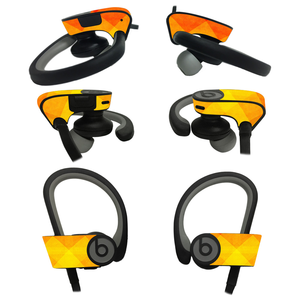 BEPOB2-Orange Texture Skin for Beats Powerbeats2 Headphones - Orange Texture -  MightySkins