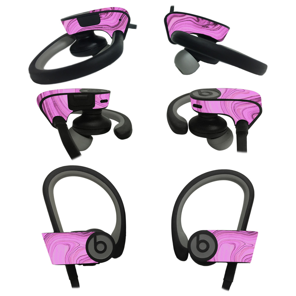 BEPOB2-Pink Thai Marble Skin for Beats Powerbeats2 Headphones - Pink Thai Marble -  MightySkins