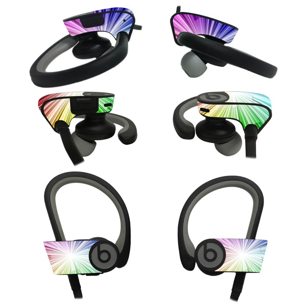 BEPOB2-Rainbow Explosion Skin for Beats Powerbeats2 Headphones - Rainbow Explosion -  MightySkins