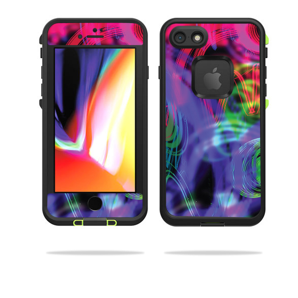 LIFIP8-neon splatter Skin for Lifeproof Fre for iPhone SE 2020 7 & 8 - Neon Splatter -  MightySkins