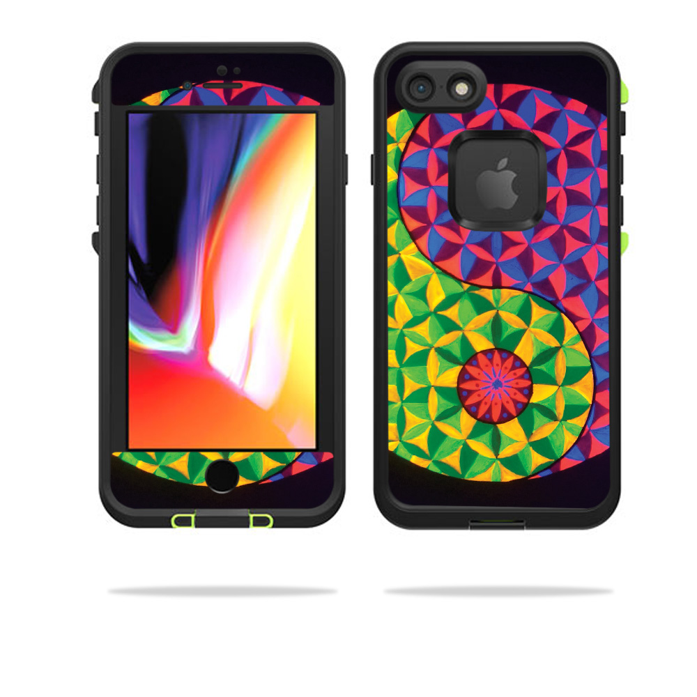 LIFIP8-neon yin yang Skin for Lifeproof Fre for iPhone SE 2020 7 & 8 - Neon Yin Yang -  MightySkins