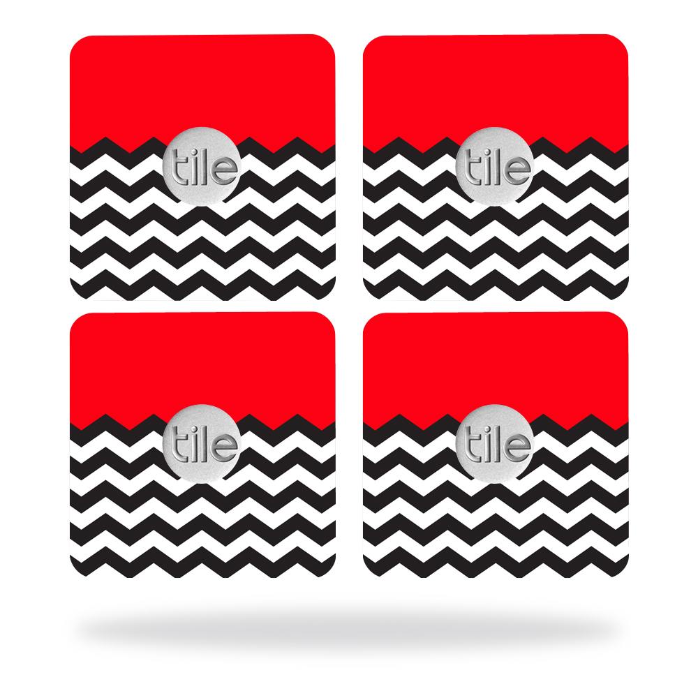 Picture of MightySkins TILESL2-Red Chevron Skin for Tile Slim Key Finder Wrap Cover - Red Chevron - Pack of 4