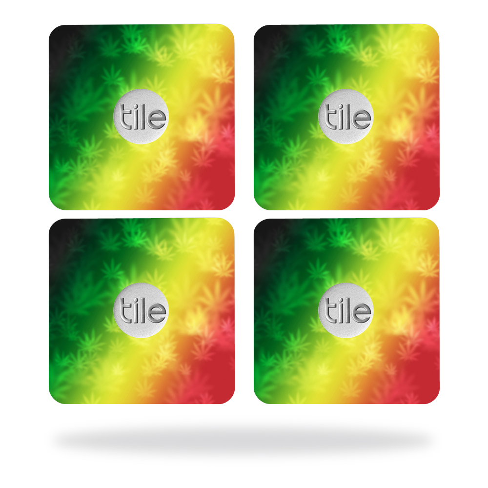 Picture of MightySkins TILESL2-Rasta Rainbow Skin for Tile Slim Key Finder Wrap Cover - Rasta Rainbow - Pack of 4