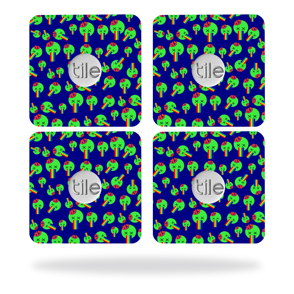 Picture of MightySkins TILESL2-Rainbow Brains Out Skin for Tile Slim Key Finder Wrap Cover - Rainbow Brains Out - Pack of 4
