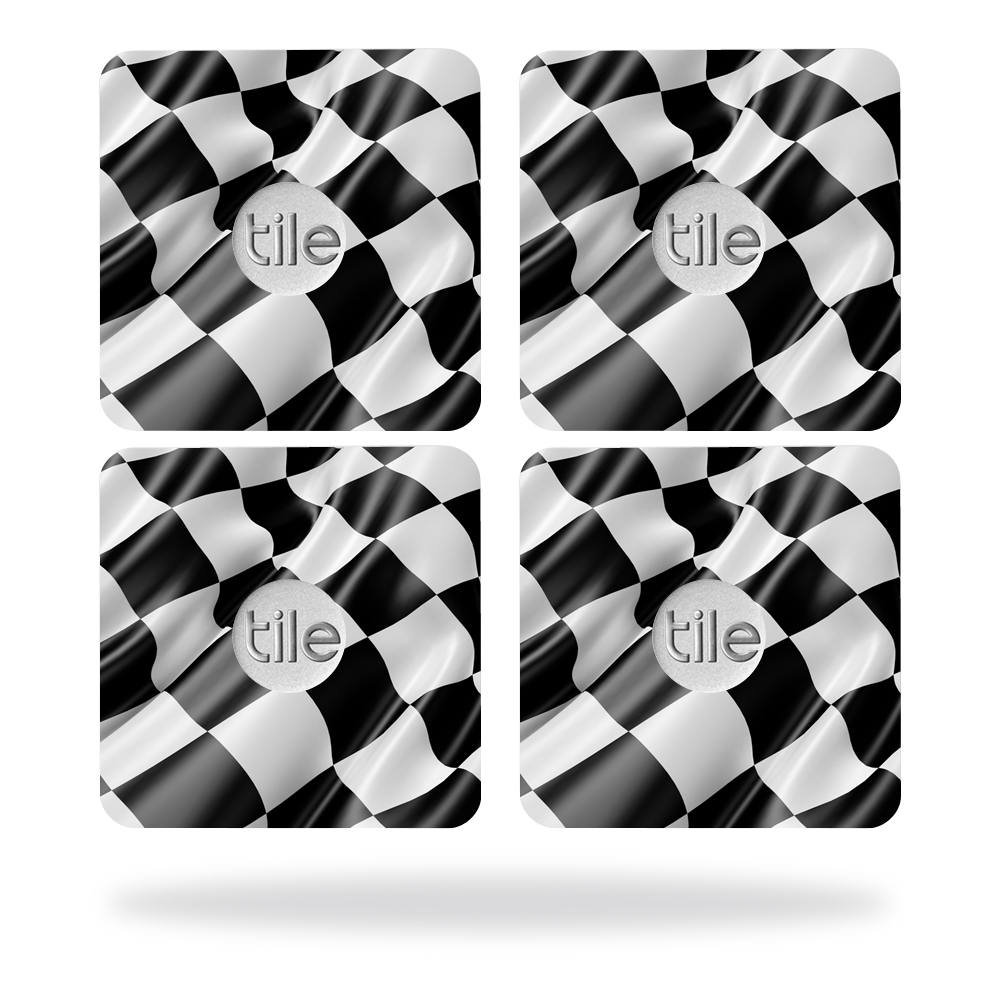 Picture of MightySkins TILESL2-Race Flag Skin for Tile Slim Key Finder Wrap Cover - Race Flag - Pack of 4