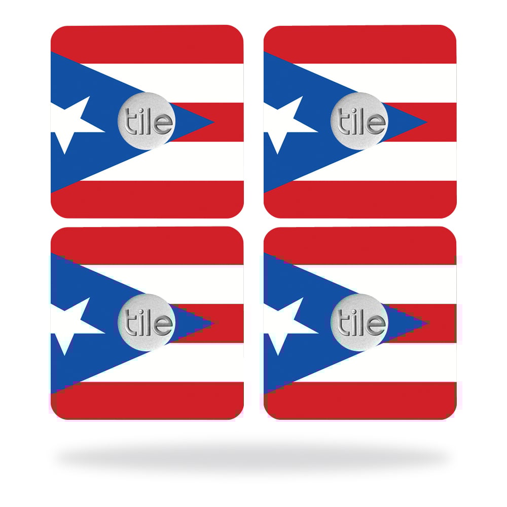 Picture of MightySkins TILESL2-Puerto Rican Flag Skin for Tile Slim Key Finder Wrap Cover - Puerto Rican Flag - Pack of 4
