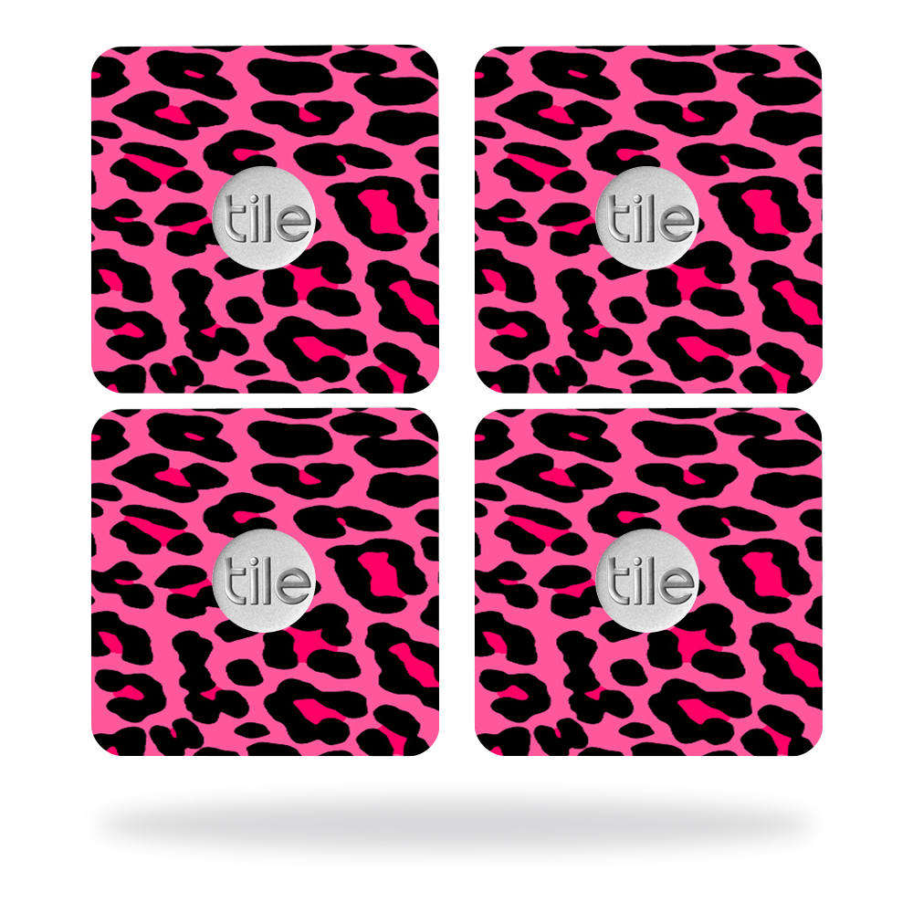 Picture of MightySkins TILESL2-Pink Leopard Skin for Tile Slim Key Finder Wrap Cover - Pink Leopard - Pack of 4