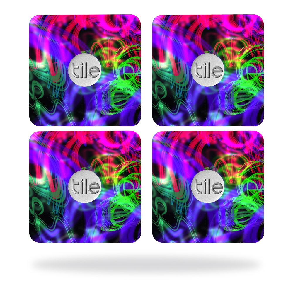 Picture of MightySkins TILESL2-Neon Splatter Skin for Tile Slim Key Finder Wrap Cover - Neon Splatter - Pack of 4