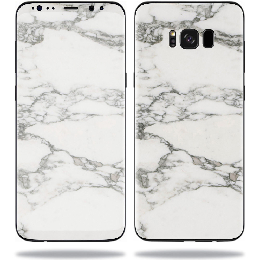 SAGS8PL-White Marble Skin for Samsung S8 Plus - White Marble -  MightySkins