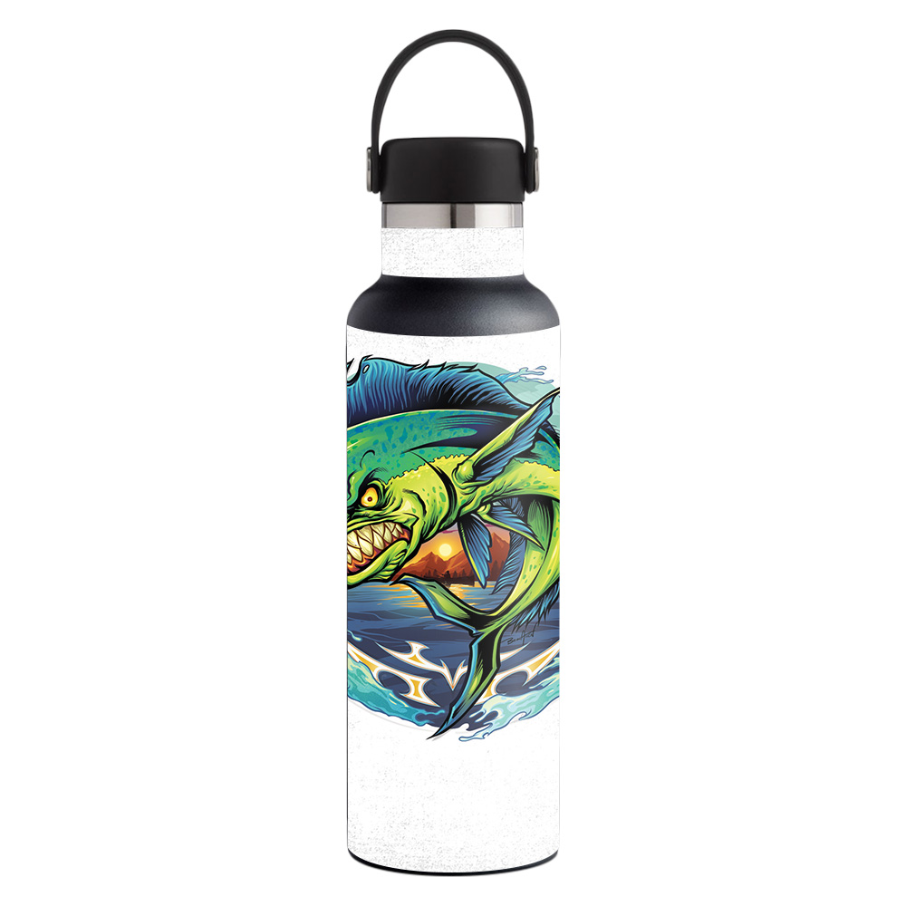 Picture of MightySkins HFST21-Angry Mahi Mahi Skin for Hydro Flask 21 oz Standard Mouth - Angry Mahi Mahi
