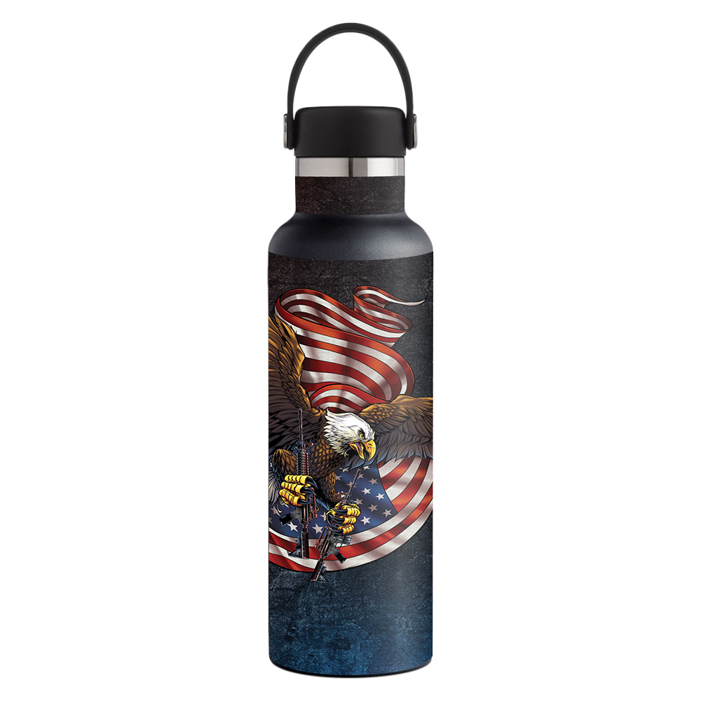 Picture of MightySkins HFST21-Armed Eagle Skin for Hydro Flask 21 oz Standard Mouth - Armed Eagle