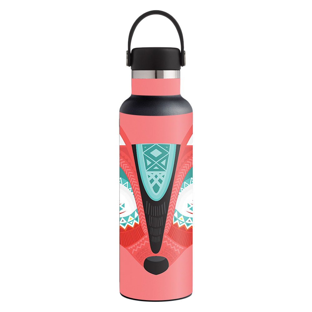 Picture of MightySkins HFST21-Aztec Fox Skin for Hydro Flask 21 oz Standard Mouth - Aztec Fox