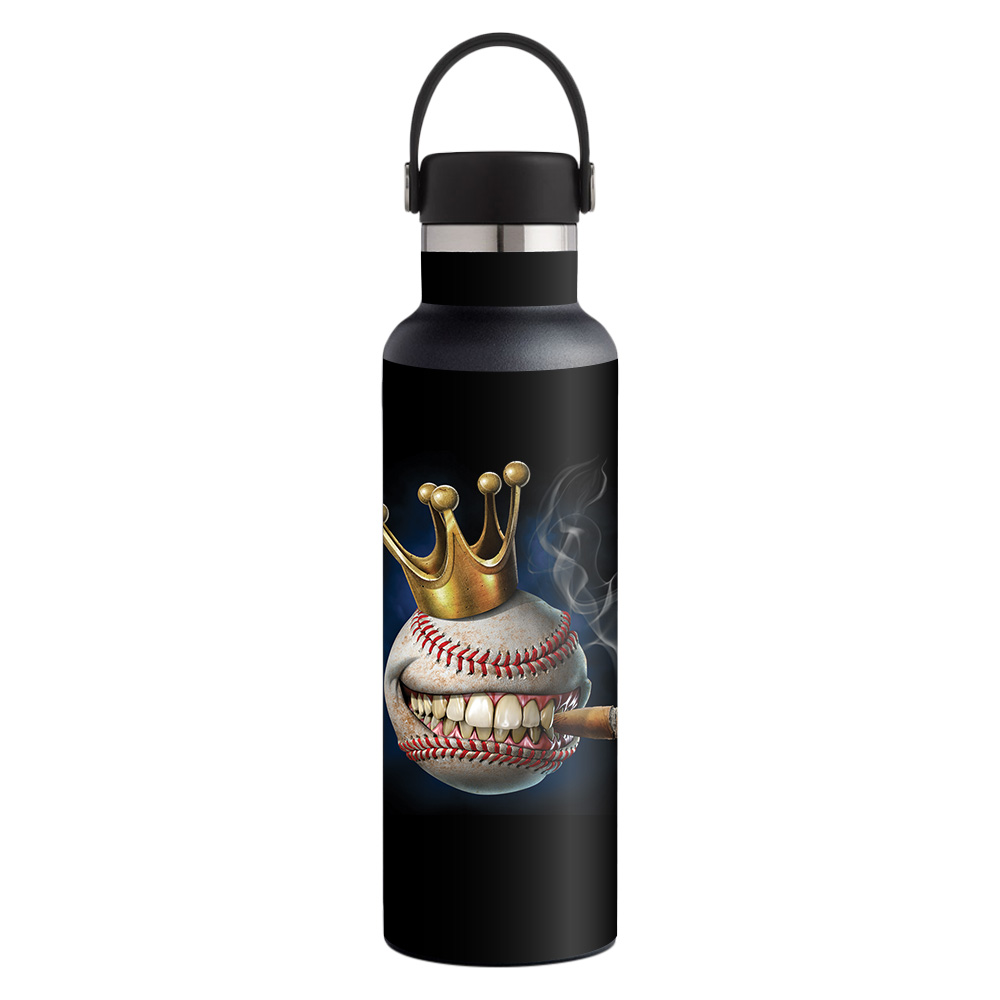 Picture of MightySkins HFST21-Baseball King Skin for Hydro Flask 21 oz Standard Mouth - Baseball King