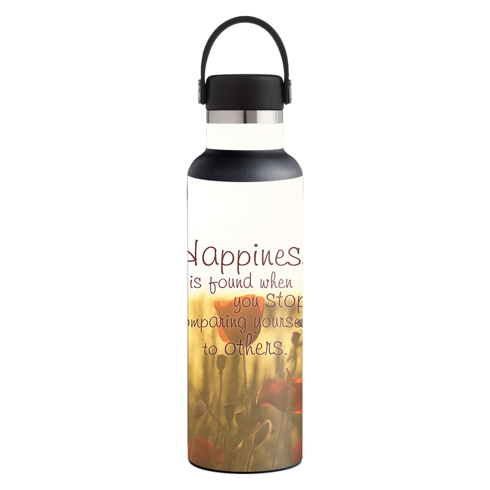 Picture of MightySkins HFST21-Be Happy Skin for Hydro Flask 21 oz Standard Mouth - Be Happy