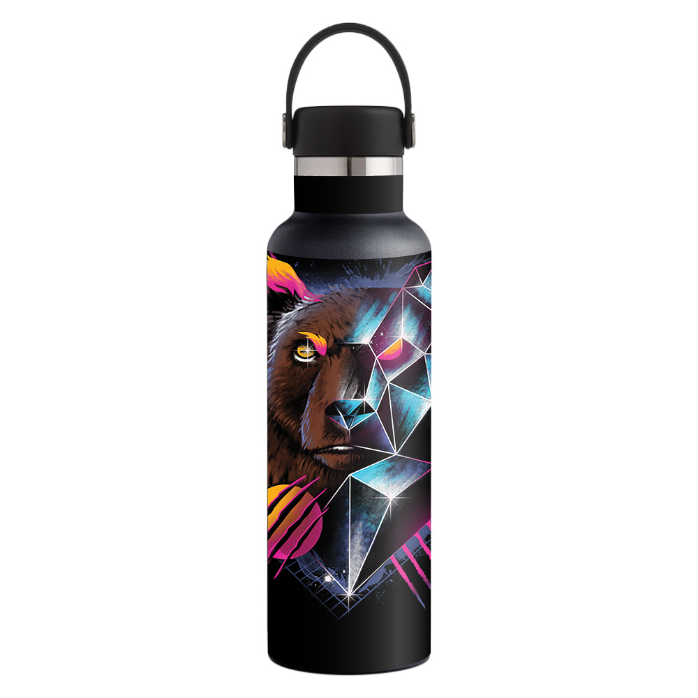 Picture of MightySkins HFST21-Rad Bear Skin for Hydro Flask 21 oz Standard Mouth - Rad Bear