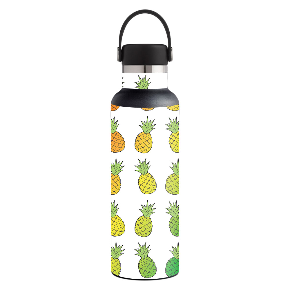 Picture of MightySkins HFST21-Rainbow Pineapples Skin for Hydro Flask 21 oz Standard Mouth - Rainbow Pineapples