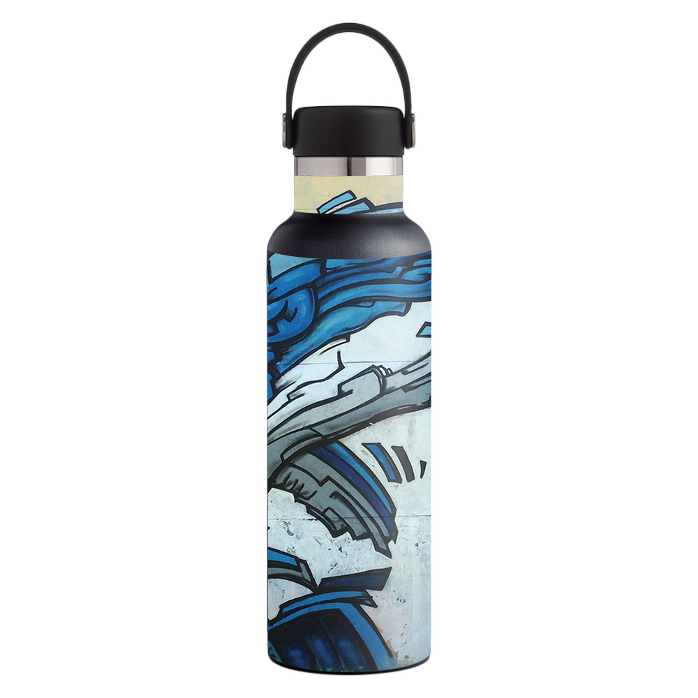 Picture of MightySkins HFST21-Robo Shark Skin for Hydro Flask 21 oz Standard Mouth - Robo Shark