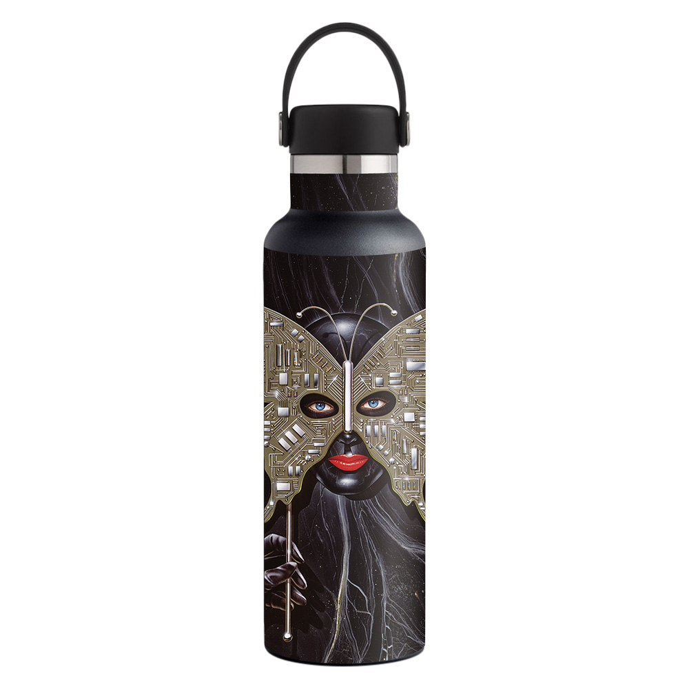 Picture of MightySkins HFST21-Robot Masquerade Skin for Hydro Flask 21 oz Standard Mouth - Robot Masquerade