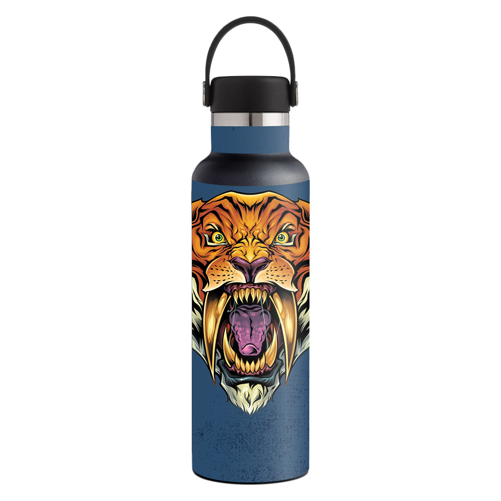 Picture of MightySkins HFST21-Sabertooth Tiger Skin for Hydro Flask 21 oz Standard Mouth - Sabertooth Tiger