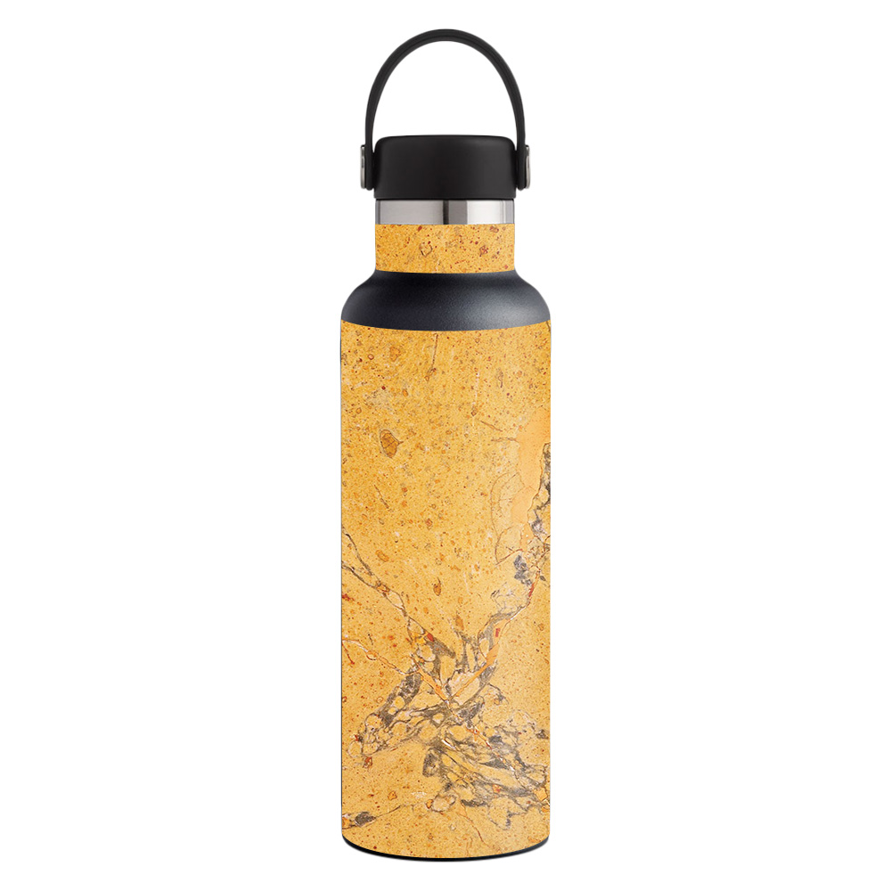 Picture of MightySkins HFST21-Saffron Marble Skin for Hydro Flask 21 oz Standard Mouth - Saffron Marble