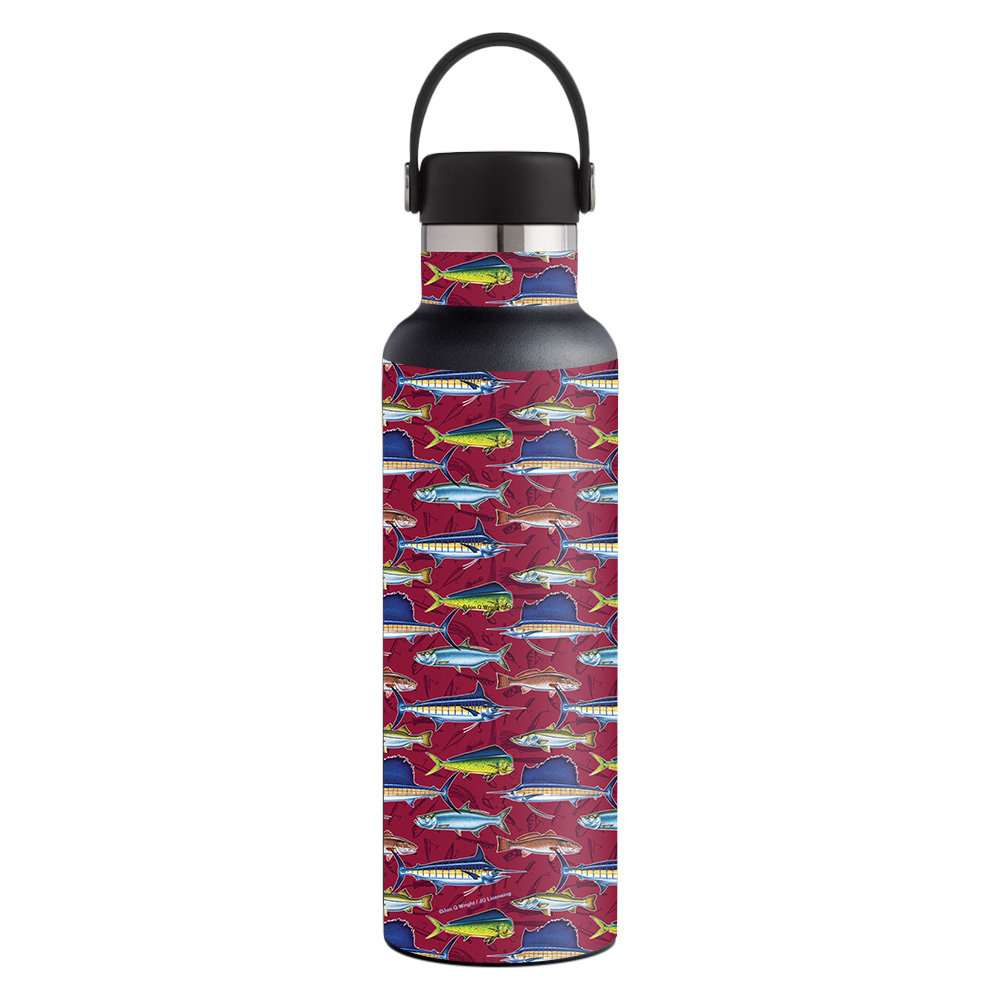 Picture of MightySkins HFST21-Saltwater Collage Skin for Hydro Flask 21 oz Standard Mouth - Saltwater Collage