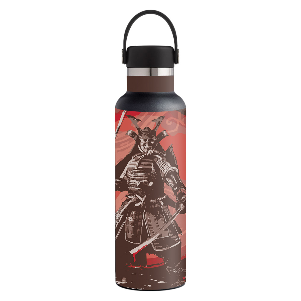 Picture of MightySkins HFST21-Samurai Battle Skin for Hydro Flask 21 oz Standard Mouth - Samurai Battle