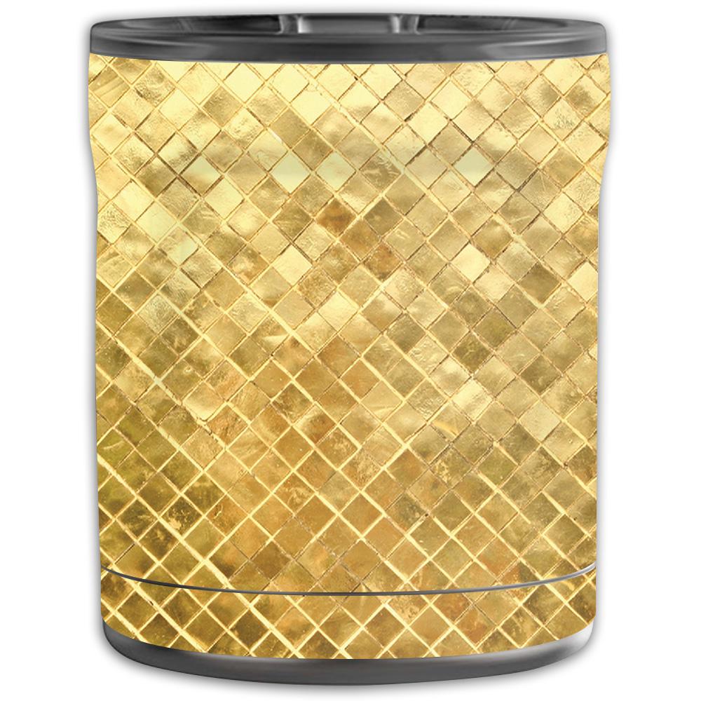 Picture of MightySkins OTEL10-Gold Tiles Skin for Otterbox Elevation Tumbler 10 oz - Gold Tiles