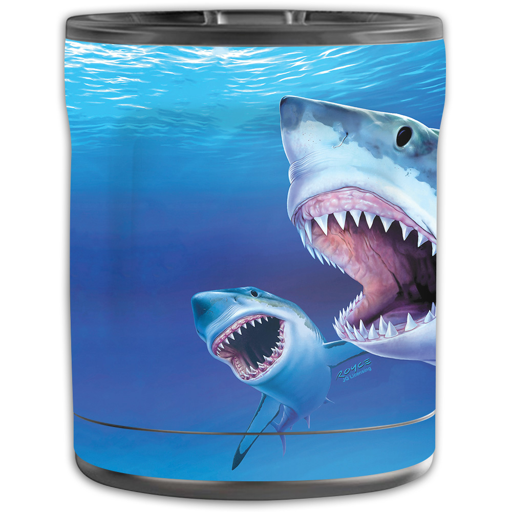 Picture of MightySkins OTEL10-Great Whites Skin for Otterbox Elevation Tumbler 10 oz - Great Whites