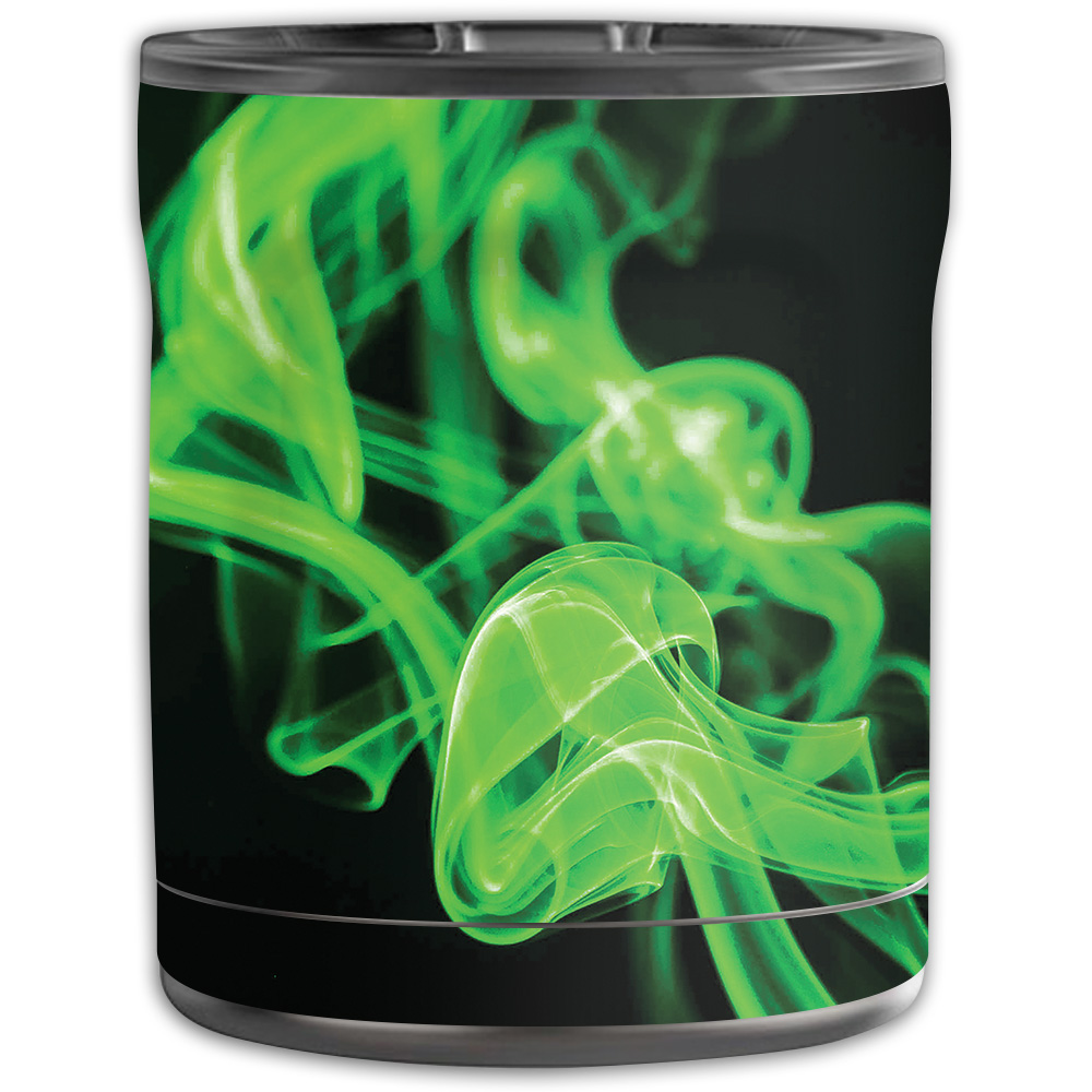 Picture of MightySkins OTEL10-Green Flames Skin for Otterbox Elevation Tumbler 10 oz - Green Flames