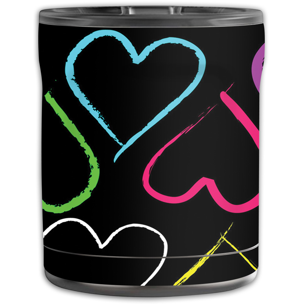 Picture of MightySkins OTEL10-Hearts Skin for Otterbox Elevation Tumbler 10 oz - Hearts