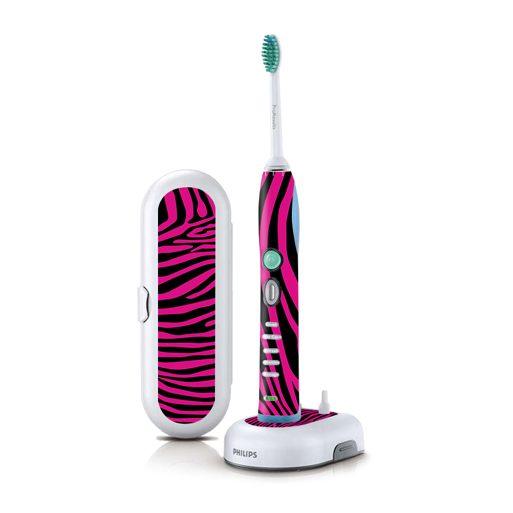 PHSOFX7-Pink Zebra Skin for Philips Sonicare 7 Series Flexcare Plus Rechargeable - Pink Zebra -  MightySkins