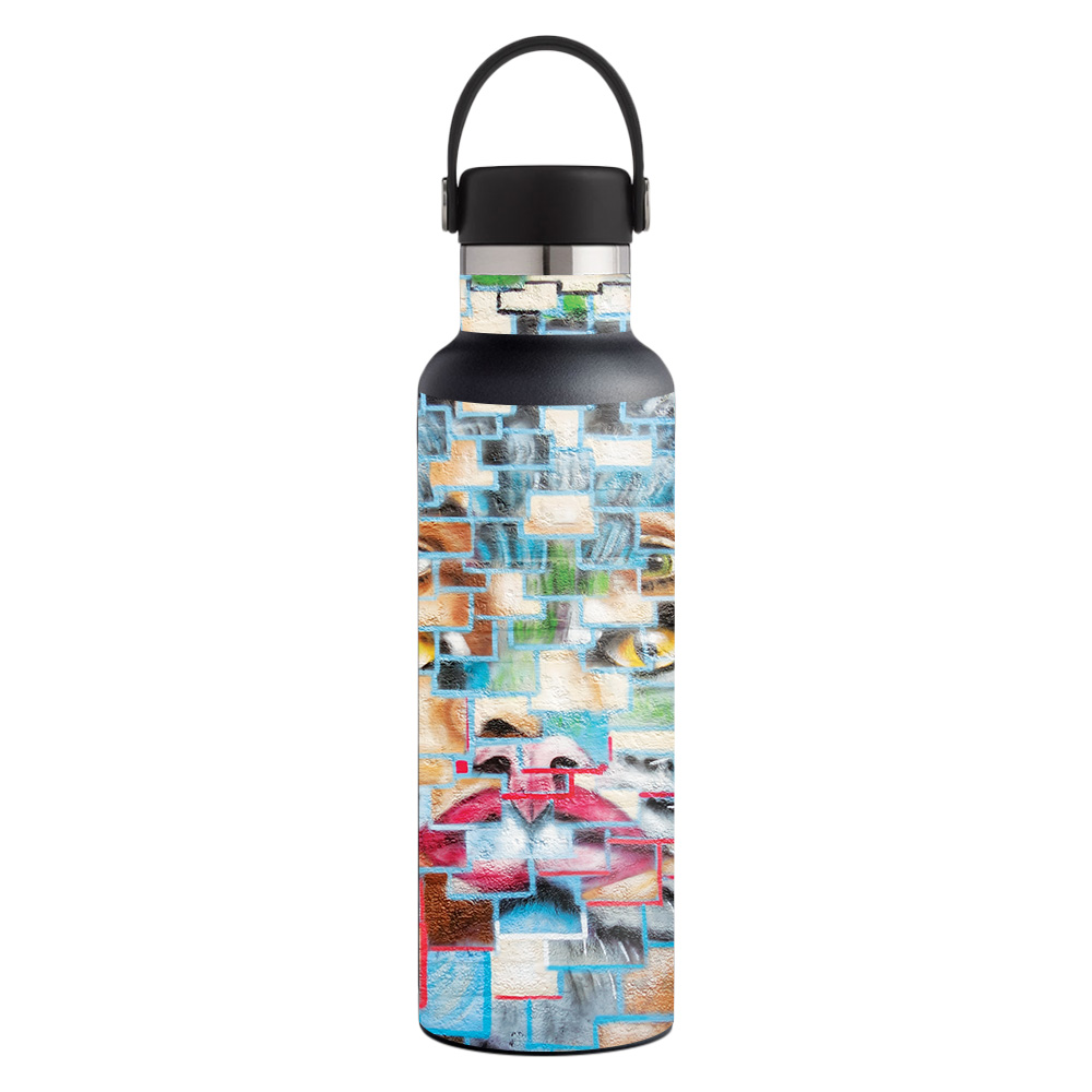 Picture of MightySkins HFST21-Face Tiles Skin for Hydro Flask 21 oz Standard Mouth - Face Tiles