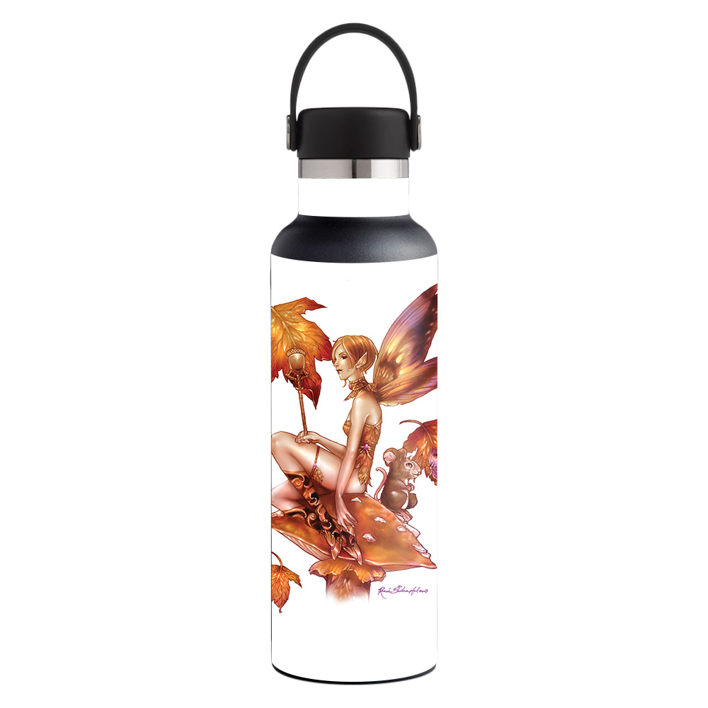 Picture of MightySkins HFST21-Falling Leaf Skin for Hydro Flask 21 oz Standard Mouth - Falling Leaf