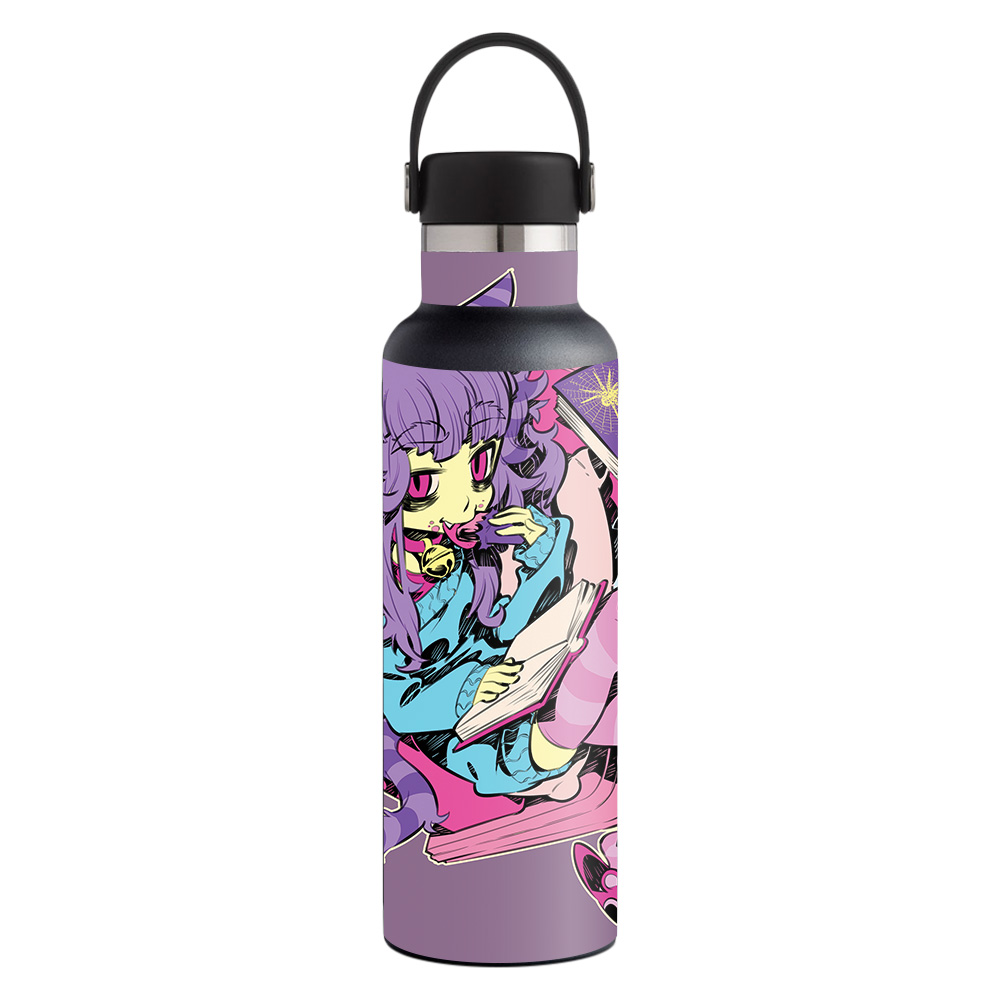 Picture of MightySkins HFST21-Feline Girl Skin for Hydro Flask 21 oz Standard Mouth - Feline Girl