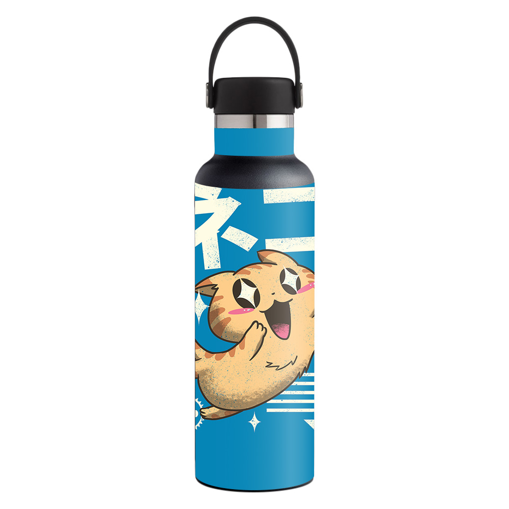 Picture of MightySkins HFST21-Feline Kawaii Skin for Hydro Flask 21 oz Standard Mouth - Feline Kawaii