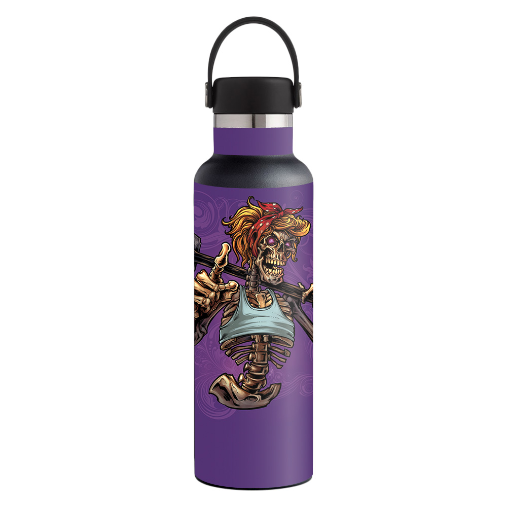 Picture of MightySkins HFST21-Female Skeleton Skin for Hydro Flask 21 oz Standard Mouth - Female Skeleton
