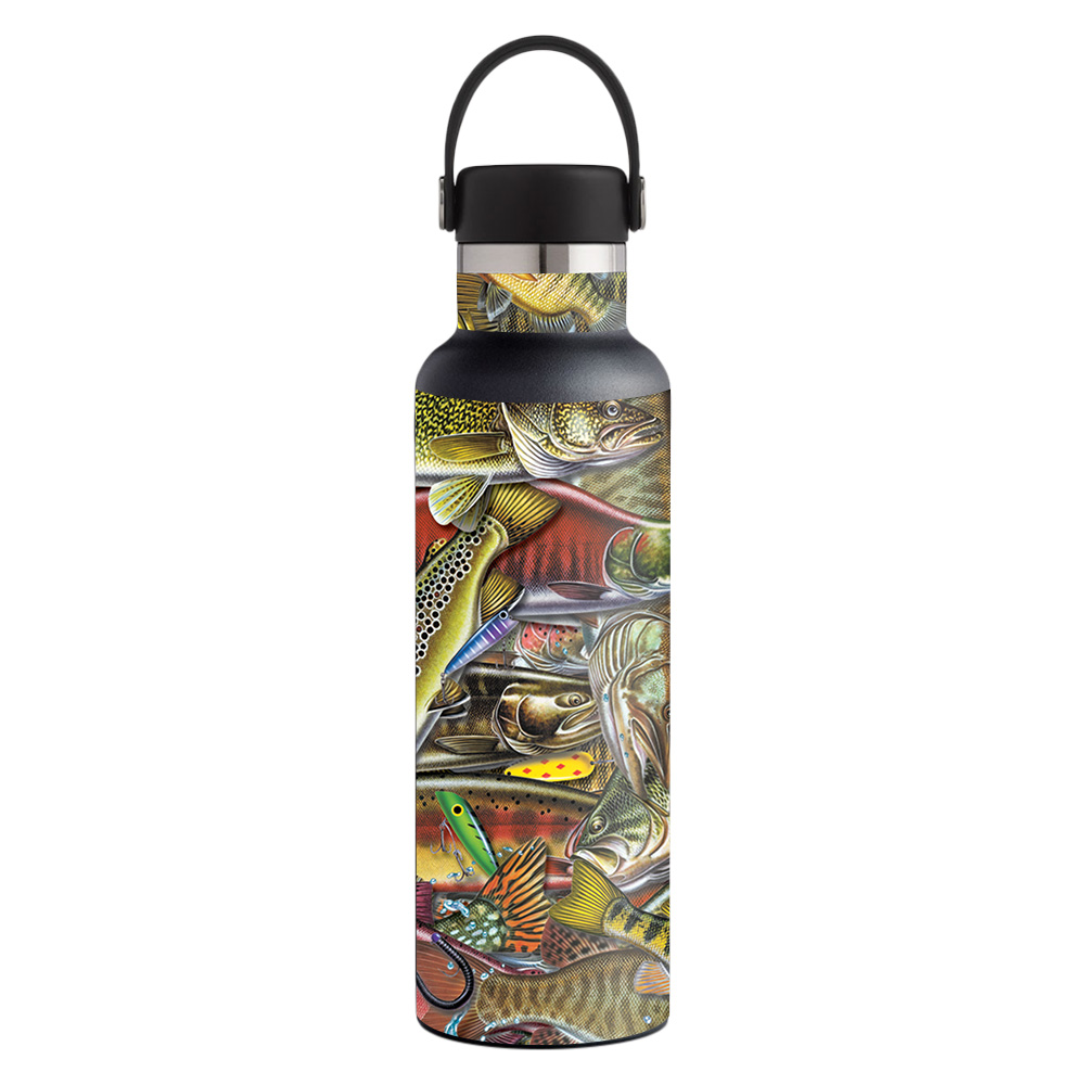 Picture of MightySkins HFST21-Fish Puzzle Skin for Hydro Flask 21 oz Standard Mouth - Fish Puzzle
