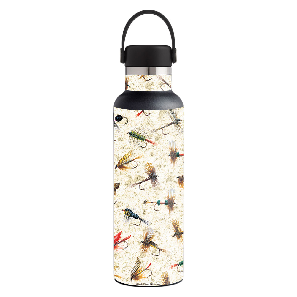 Picture of MightySkins HFST21-Fishing Flies Skin for Hydro Flask 21 oz Standard Mouth - Fishing Flies